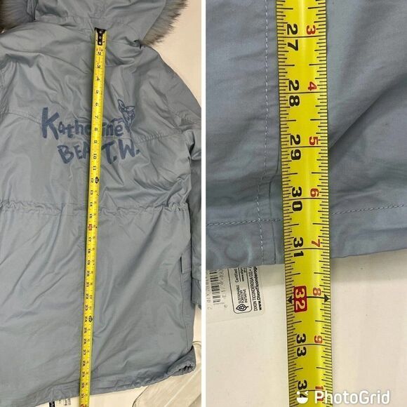 Teenie Weenie Blue Winter Coat Jacket Hooded Size 170/92A Korean Size Small US - Picture 8 of 16